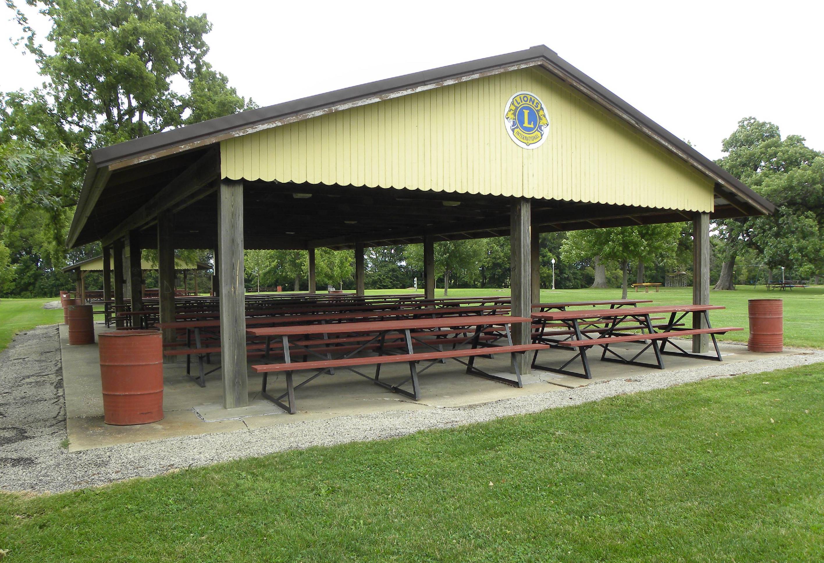 picnic shelter in a park